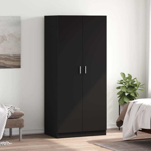 Berkfield Wardrobe Black 80x52x180 cm Engineered Wood
