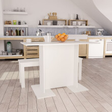 Berkfield Dining Table White 110x60x75 cm Engineered Wood