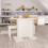 Berkfield Dining Table White 110x60x75 cm Engineered Wood 1