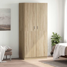 Berkfield Wardrobe Sonoma Oak 90x52x200 cm Engineered Wood