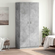 Berkfield Wardrobe Concrete Grey 90x52x200 cm Engineered Wood