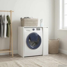 Berkfield Wash Machine Cabinet White 87 x 60 x 89 cm Engineered wood