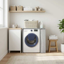 Berkfield Wash Machine Cabinet with Storage Grey Sonoma 87 x 60 x 89 cm