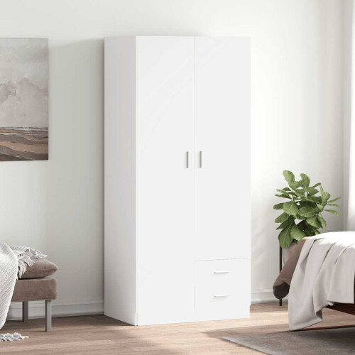 Berkfield Wardrobe White 80x52x180 cm Engineered Wood