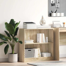 Berkfield Bookshelf Sonoma Oak 80x24x75 cm Engineered Wood