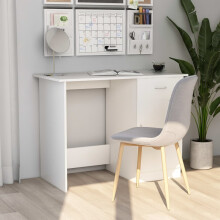 Berkfield Desk White 100x50x76 cm Engineered Wood