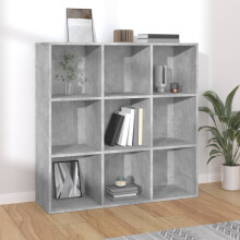 Berkfield Book Cabinet Concrete Grey 98x29x97.5 cm Engineered Wood