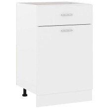 Berkfield Drawer Bottom Cabinet Lyon White 50x46x81.5 cm Engineered Wood