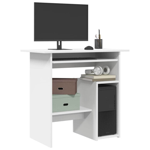 Berkfield Desk White 80x45x74 cm Engineered Wood
