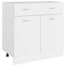 Berkfield Drawer Bottom Cabinet Lyon White 80x46x81.5 cm Engineered Wood