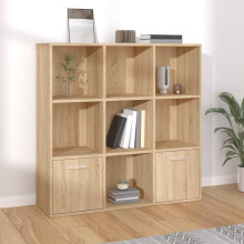 Berkfield Book Cabinet Sonoma Oak 98x30x98 cm Engineered Wood
