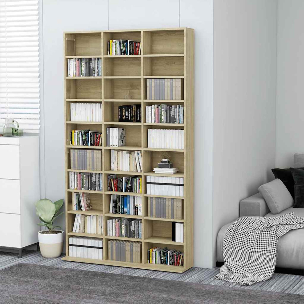 Photos - Accessory Berkfield CD Cabinet Sonoma Oak 102x23x177.5 cm Engineered Wood