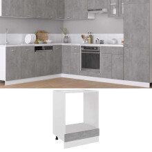 Berkfield Oven Cabinet Lyon Concrete Grey 60x46x81.5 cm Engineered Wood