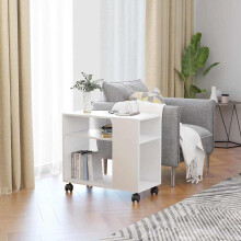 Berkfield Side Table White 70x35x55 cm Engineered Wood