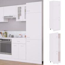 Berkfield Refrigerator Cabinet Lyon White 60x57x207 cm Engineered Wood
