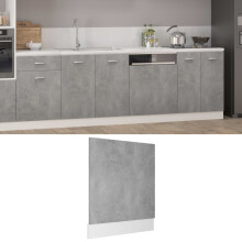 Berkfield Dishwasher Panel Lyon Concrete Grey 59.5x3x67 cm Engineered Wood