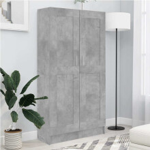 Berkfield Book Cabinet Concrete Grey 82.5x30.5x150 cm Engineered Wood