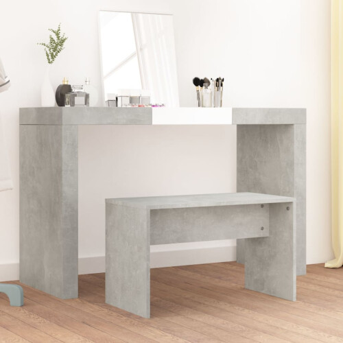 Berkfield Dressing Stool Concrete Grey 70x35x45 cm Engineered Wood
