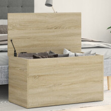 Berkfield Storage Chest Sonoma Oak 84x42x46 cm Engineered Wood