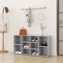 Berkfield Shoe Bench Concrete Grey 103x30x55 cm Engineered Wood
