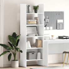 Berkfield Book Cabinet White 60x35x180 cm Engineered Wood