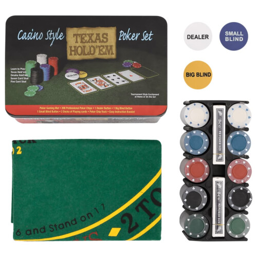 Berkfield Poker Chip Set 200 pcs 4 g