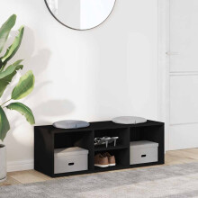 Berkfield Shoe Storage Bench Black 105x35x35 cm Engineered Wood