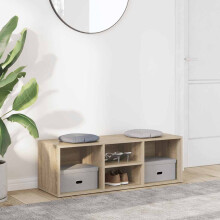 Berkfield Shoe Storage Bench Sonoma Oak 105x35x35 cm Engineered Wood
