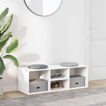 Berkfield Shoe Storage Bench White 105x35x35 cm Engineered Wood