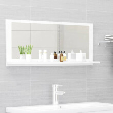 Berkfield Bathroom Mirror White 90x10.5x37 cm Engineered Wood