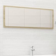 Berkfield Bathroom Mirror Sonoma Oak 100x1.5x37 cm Engineered Wood