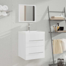 Berkfield Bathroom Cabinet with Mirror White 41x38.5x48 cm Engineered Wood