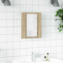 Berkfield LED Bathroom Mirror Cabinet Sonoma Oak 40x12x45 cm Acrylic