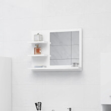 Berkfield Bathroom Mirror White 60x10.5x45 cm Engineered Wood