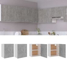 Berkfield Hanging Cabinet Lyons 2 pcs Concrete Grey 50x31x60 cm Engineered Wood