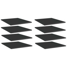 Berkfield Bookshelf Boards 8 pcs High Gloss Black 40x50x1.5 cm Engineered Wood