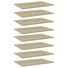Berkfield Bookshelf Boards 8 pcs Sonoma Oak 60x40x1.5 cm Engineered Wood
