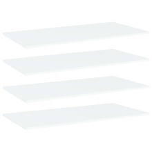 Berkfield Bookshelf Boards 4 pcs White 80x20x1.5 cm Engineered Wood