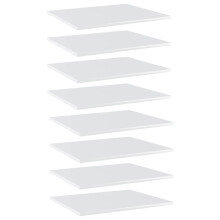 Berkfield Bookshelf Boards 8 pcs High Gloss White 60x50x1.5 cm Engineered Wood