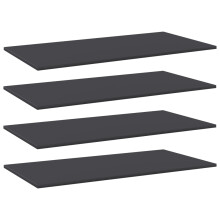 Berkfield Bookshelf Boards 4 pcs Grey 100x50x1.5 cm Engineered Wood