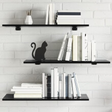 Berkfield Bookshelf Boards 8 pcs High Gloss Black 80x30x1.5 cm Engineered Wood