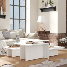 Berkfield Coffee Tables 2 pcs White 111.5x50x33 cm Engineered Wood