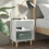 Berkfield Bed Cabinet with Solid Wood Legs White 40x30x50 cm 1