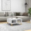 Berkfield Coffee Table White 60x60x30 cm Engineered Wood 1