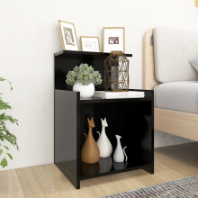 Berkfield Bed Cabinet Black 40x35x60 cm Engineered Wood