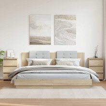 Berkfield Bed Cabinets 2 pcs Sonoma Oak 40x35x62.5 cm Engineered Wood