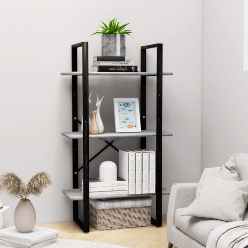 Berkfield Storage Shelf Concrete Grey 60x30x105 cm Engineered Wood