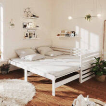 Berkfield Pull-out Day Bed without Mattress White 2x(90x200)cm