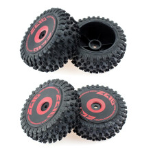 4Pcs Durable Rubber RC Car Tires 1/12 Scale Wheels for 124016 Front and Rear Enhanced Grip Upgrade Set