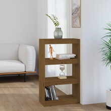 Berkfield Book Cabinet/Room Divider Honey Brown 60x30x103.5 cm Wood Pine
